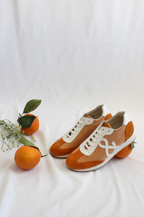 zapatillas deportivas color naranja